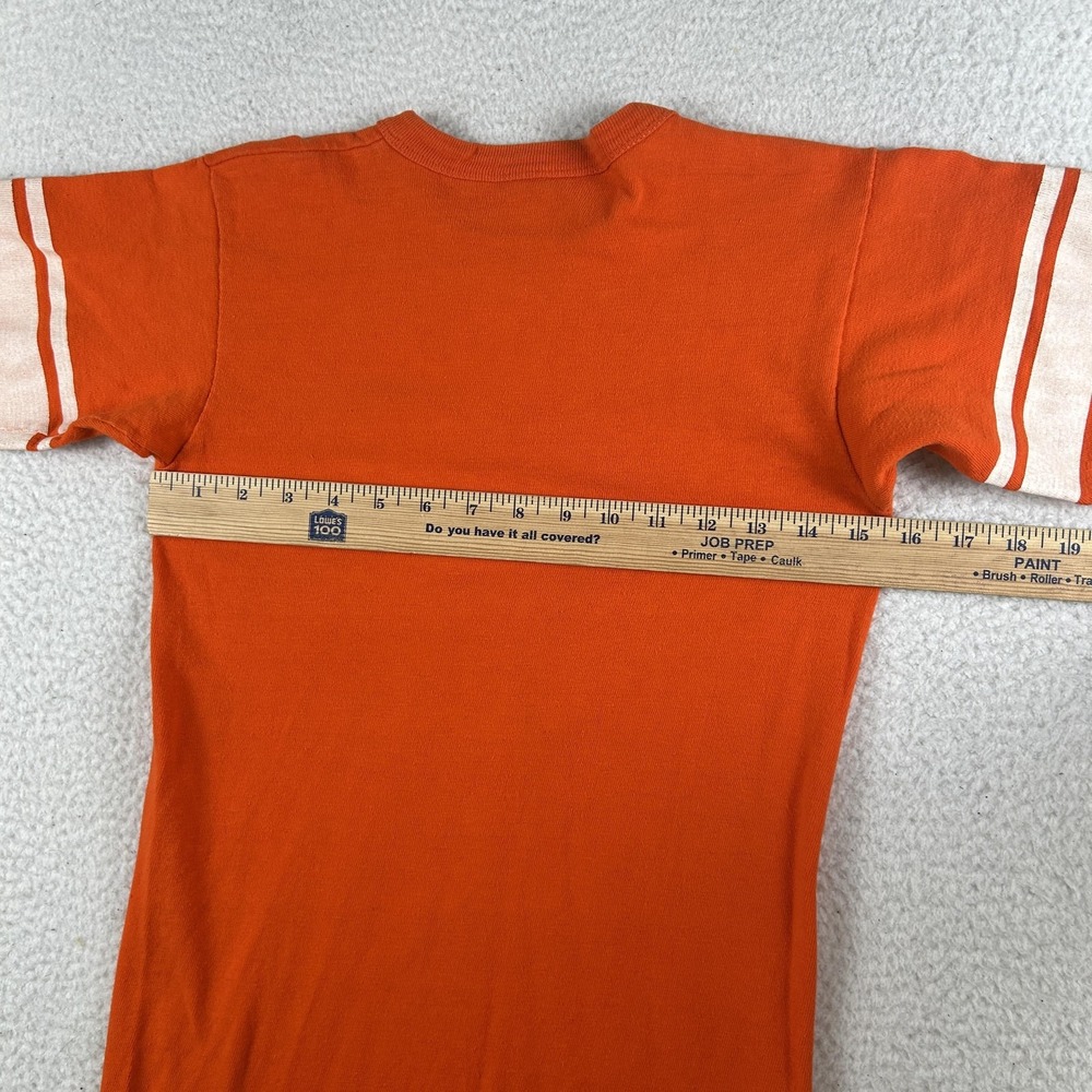 Vintage Denver Broncos Shirt Womens Small Orange NFL Football Champion USA 80s - Picture 12 of 15